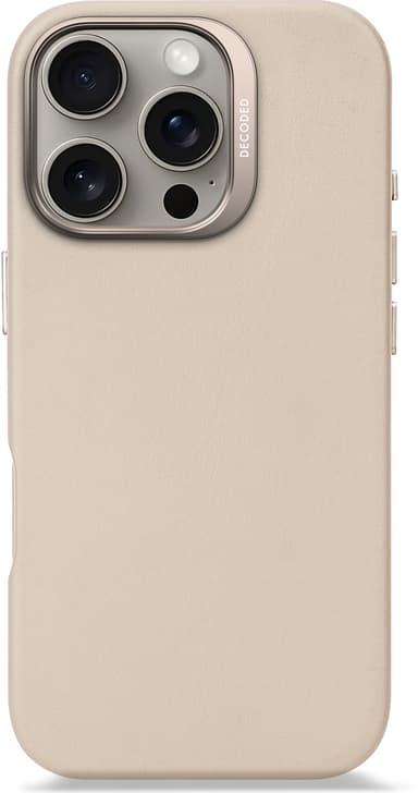 Decoded Leather Backcover iPhone 16 Pro Beige