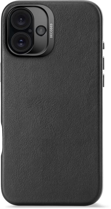 Decoded Leather Backcover iPhone 16 Plus Svart
