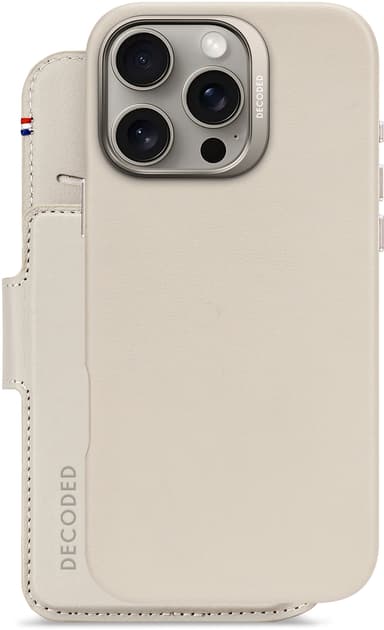 Decoded Leather Detachable Wallet iPhone 16 Pro Max Grå