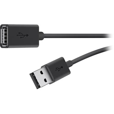 Belkin USB 2.0 A M/F 4.8m USB-kaapeli 4,8 m USB A musta 4.8m USB-A USB-A Musta