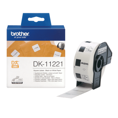 Brother Etikett Kvadratisk Papper 23x23mm Vit 