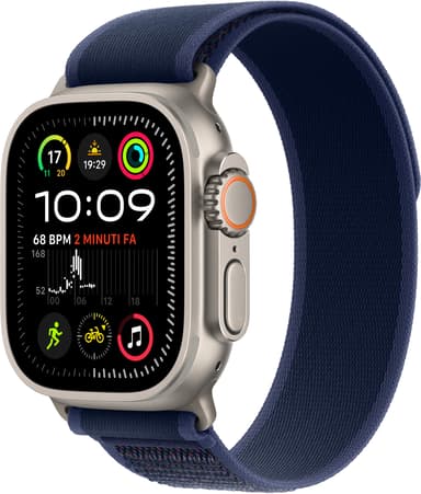 Apple Watch Ultra 2 GPS + Cellular 49mm Natural Titanium Case with Blue Trail Loop - M/L Titan