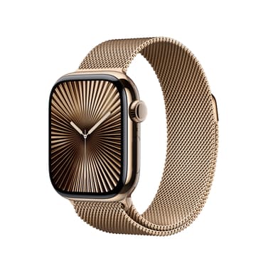 Apple Watch Series 10 OLED 42 mm Digitaal 374 x 446 Pixels Touchscreen 4G Goud Wifi GPS Goud