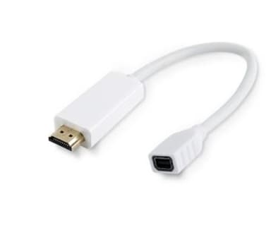 Microconnect HDMMDP videokabelkobling 0,1 m HDMI Type A (Standard) Mini DisplayPort Hvit 0.1m HDMI Mini DisplayPort Hvit