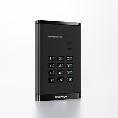 Istorage diskAshur PRO3 HDD 256-bit FIPS 140-3 Level 3 500GB Svart