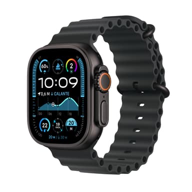 Apple Watch Ultra 2 GPS + Cellular 49mm Black Titanium Case with Black Ocean Band 
