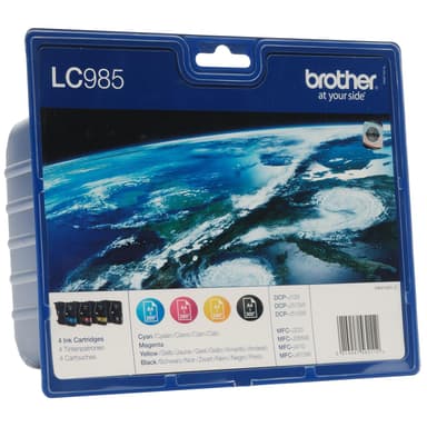 Brother Blekk Kit LC985 (B,C,M,Y) - DCP-J125 