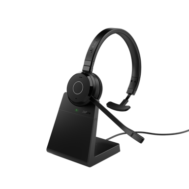 Jabra Evolve 65 TE Link 390a MS Mono Stand USB Type-A Sort Microsoft Teams