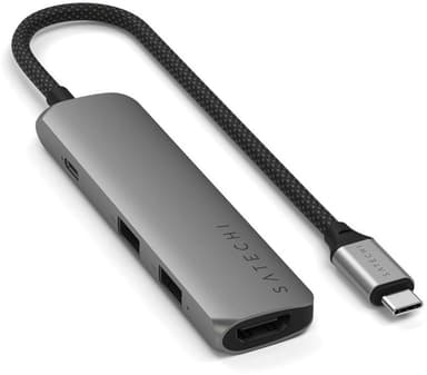 Satechi 4-i-1 USB-portadapter for USB-C Slim Multiport 