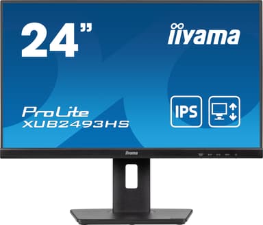 iiyama ProLite XUB2493HS-B6 computer monitor 60,5 cm (23.8") 1920 x 1080 Pixels Full HD LED Zwart 23.8" 1920 x 1080pixels IPS 16:9 100Hz