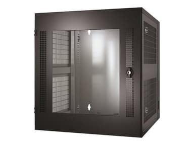 APC NetShelter WX Vægbeslag Enclosure 13U med glasdør, sort, vægmonteret rack