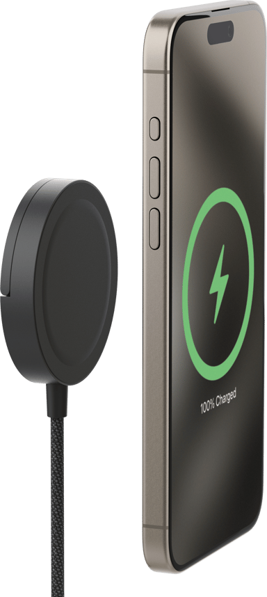 Mophie Qi2 Magnetic Charger With Kickstand 1m Musta
