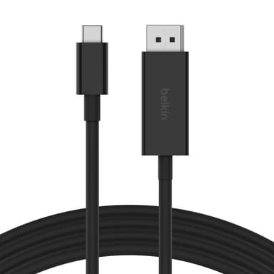 Belkin CONNECT 24PIN USB-C TO DISPLAYPORT 1.4 CABLE 2M BLACK 2m USB-C DisplayPort Zwart