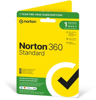 Norton 360 Standard 1 enhed 1 år 