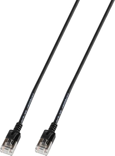 Prokord Slim Network cable / Patch cord LSZH RJ-45 Cat 6A 1m Zwart