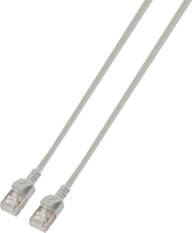 Prokord Slim Network cable / Patch cord LSZH RJ-45 Cat 6A 1m Grå, Gris