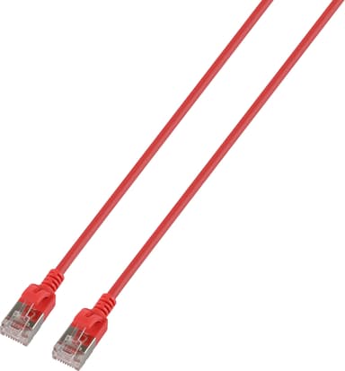 Prokord Slim Network cable / Patch cord LSZH RJ-45 Cat 6A 1m Punainen, Rouge