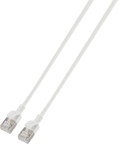 Prokord Slim Network cable / Patch cord LSZH RJ-45 Cat 6A 1m Blanc, Hvid