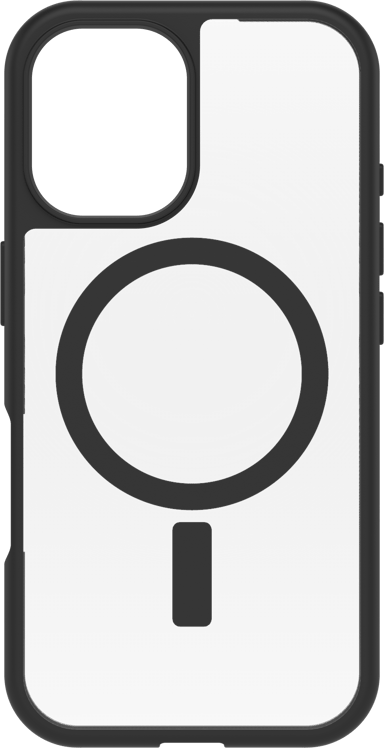 Otterbox React Magsafe iPhone 16 Sort, Transparent