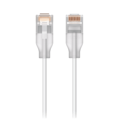 Ubiquiti UniFi Etherlighting Patch Cable RJ-45 Cat 6 0.15m Gennemsigtig, Hvid