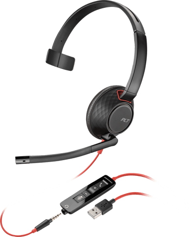 HP Poly Blackwire 5210 USB Type-A Sort