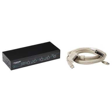 Black Box DT KVM Switch (Incl. Cables) - DVI-D USB 4-Port 