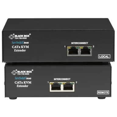 Black box ServSwitch Brand CATX USB KVM Extender, Dual-Head VGA 