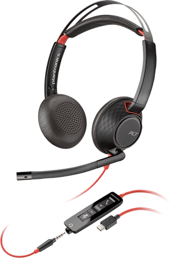 HP Blackwire 5220 USB Type-C Musta Skype for Business; Microsoft Teams; Zoom; Cisco Jabber; Works With Chomebook Certified; Avaya