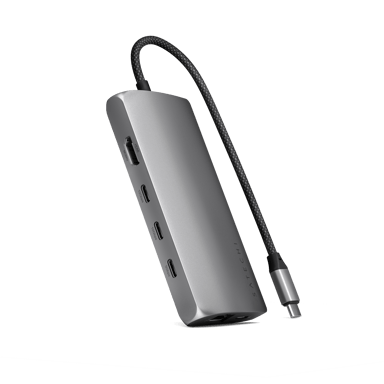 Satechi USB-C Multiport Adapter 8K with Ethernet V3 - Space Grey USB-C 3.2 Gen 1 (3.1 Gen 1)