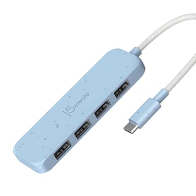 J5 Create Eco-Friendly USB-C to 4-Port Type-A Gen 2 Hub USB 3.2 Gen 1 (3.1 Gen 1) Type-C USB 3.2 Gen 2 (3.1 Gen 2) Type-A