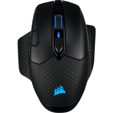 Corsair Dark Core RGB Pro Gaming RF Wireless + Bluetooth + USB-A Muis Zwart