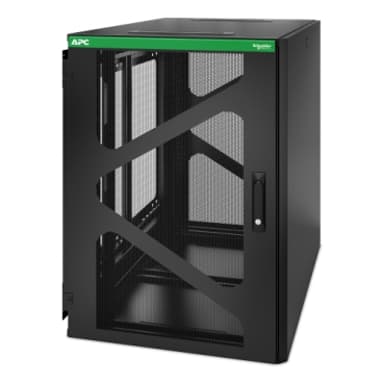 APC NetShelter WX AR118SM - 19-tommers veggmontert kabinett, 18U, 800 mm dybde, sideinstallert, ferdigmontert