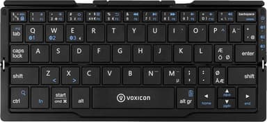 Voxicon Näppäimistö BT mini 199B for tablet metal Langaton Pohjoismainen Pohjoismainen Hopea Musta