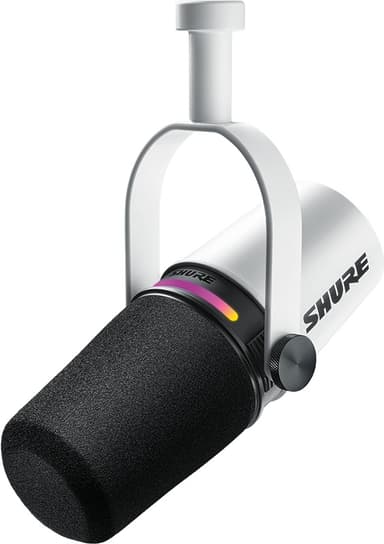 Shure MV7+ - XLR/USB-mikrofon til podcasting, streaming og musikskabelse