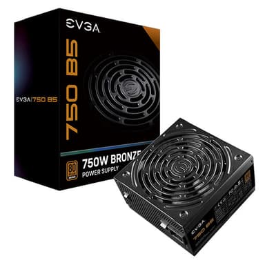 EVGA 750 B5 power supply unit 750 W 20+4 pin ATX ATX Zwart 750W ATX 80 PLUS Bronze Voeding