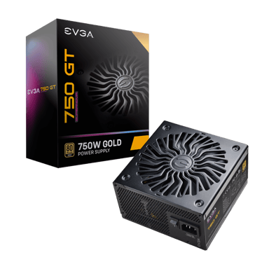 EVGA SuperNOVA 750 GT power supply unit 750 W 24-pin ATX ATX Zwart 750W ATX 80 PLUS Gold Voeding