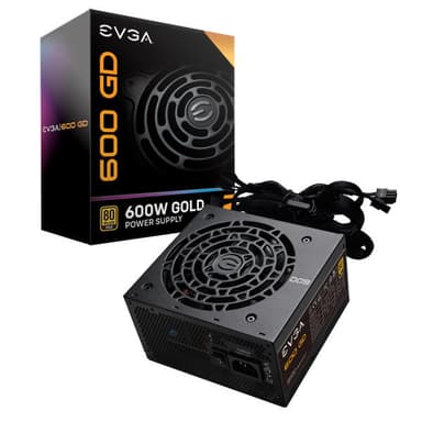 EVGA 600 GD power supply unit 600 W 24-pin ATX ATX Zwart 600W ATX 80 PLUS Gold Voeding