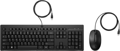 HP 225 Wired Mouse And Keyboard Combo #nordic Ledningsført