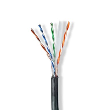Nedis CCBG8590BK305S nettverkskabel Sort 305 m Cat6 U/UTP (UTP) Nei Cat6 305m Sort