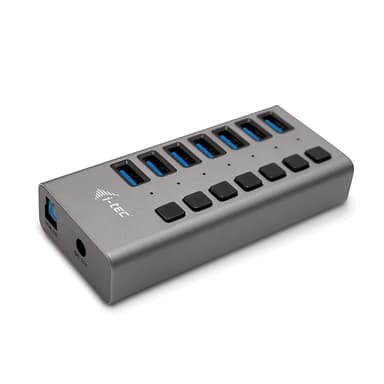 I-Tec USB 3.0 Charging HUB 7port 36W 1m Harmaa