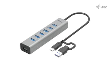 I-Tec USB-C CHARGING HUB 7PORT USB 3.2 Gen 1 (3.1 Gen 1) Type-C USB 3.2 Gen 1 (3.1 Gen 1) Type-A