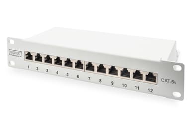 Digitus Kytkentäpaneeli Harmaa Cat 6A 1U