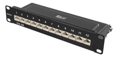 Deltaco Patchpanel Sort Cat6a 1U