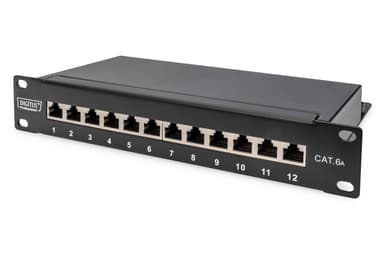 Digitus Patchpanel Svart Cat 6A 1U