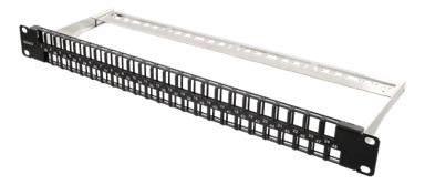 Deltaco Patchpanel Svart 1U