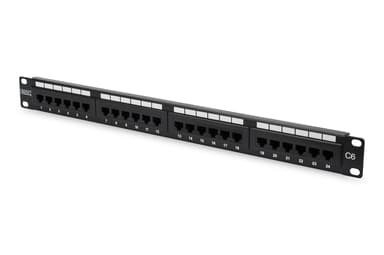 Digitus Patchpanel Svart Cat 6 1U