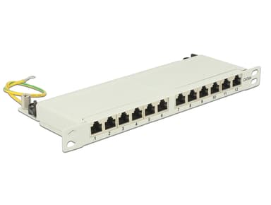 Delock Patchpanel Grå Cat6a 0.5U