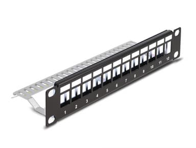Delock Patchpanel Svart 1U