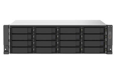 QNAP TS-1673AU-RP-16G NAS & lagringsserver Stativ (3U) Ryzen Embedded V1500B 16 GB DDR4 0 TB QNAP QTS Sort, Grå 