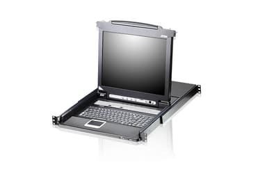 Aten 8-Port PS/2-USB VGA LCD KVM-switch med kedjekopplingsport och stöd för USB-kringutrustning 